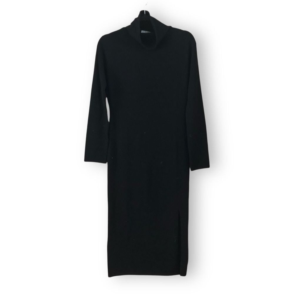 One Grey Day Merino Wool Black Turtleneck Maxi Dress NWT Size XS Minimalist - Picture 2 of 4